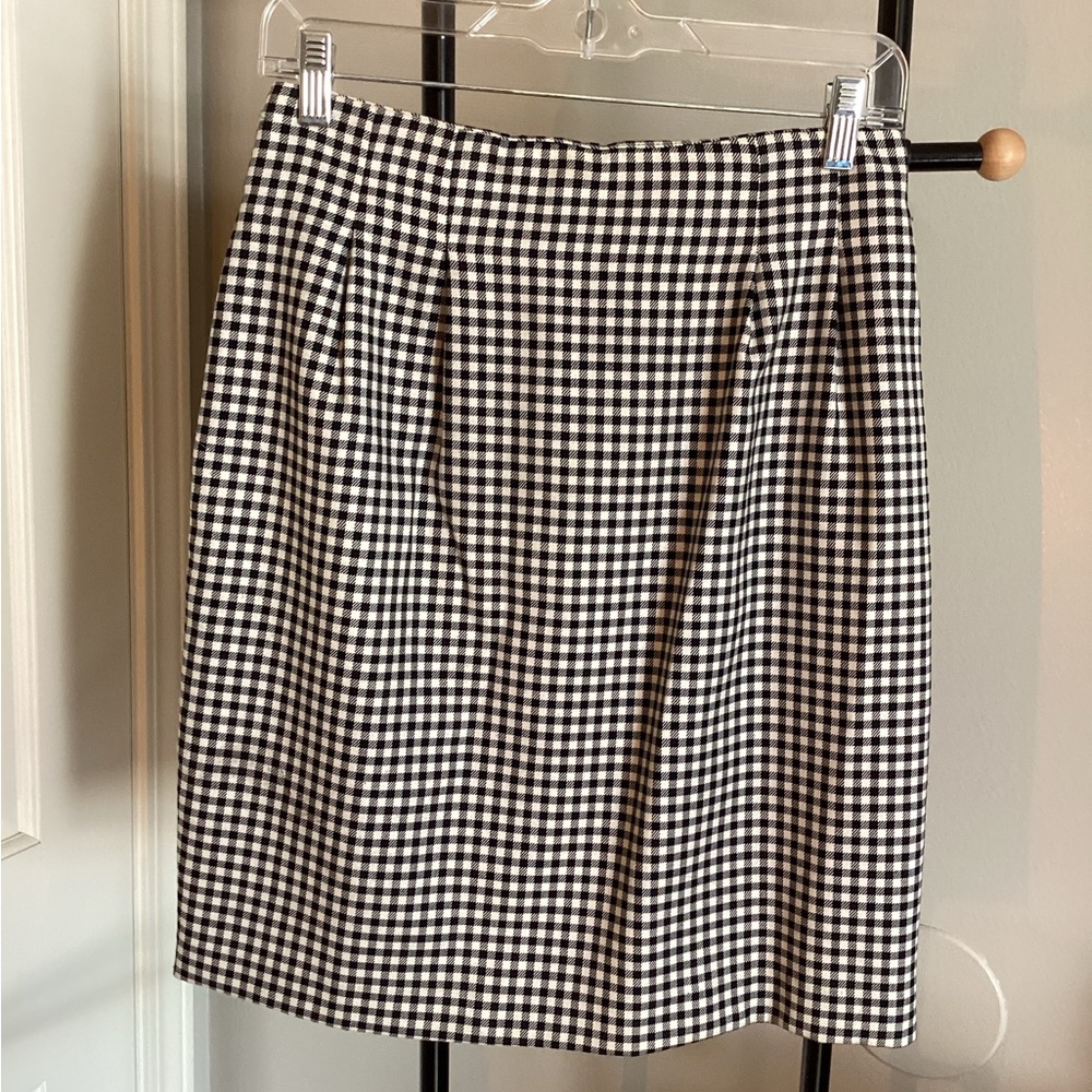 Michelle Pencil Knee Length Checkered Skirt 8